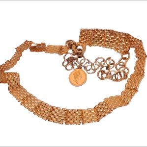 Vintage Gold Chain Medallion Belt Size XS-XL